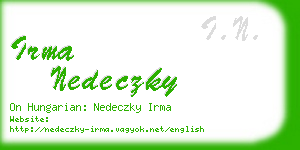 irma nedeczky business card